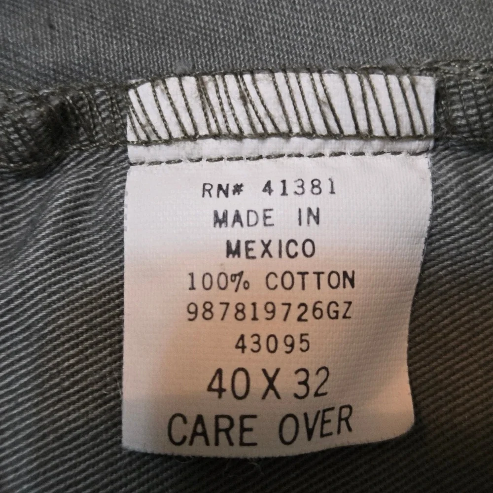 VTG Polo Ralph Lauren Chino Pants Mens 40x32 Olive Green Pleated Cotton Trousers